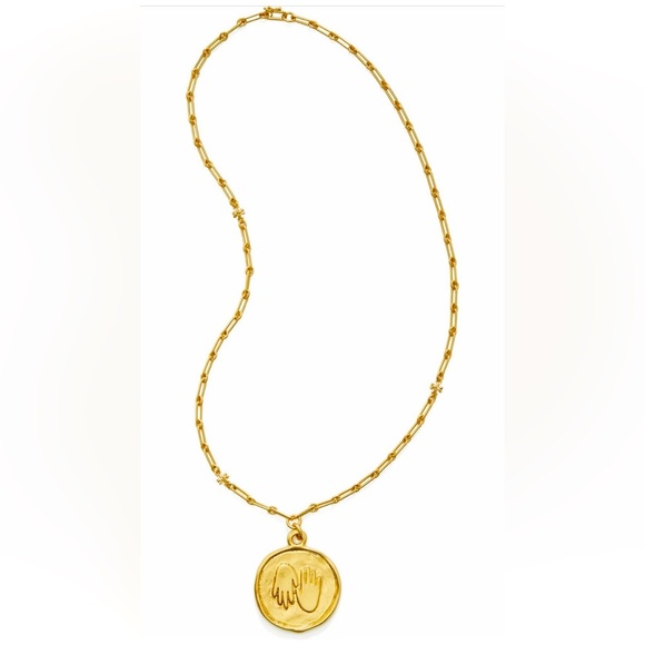 Authentic TORY BURCH Chain Necklace Medallion & whimsical embellishment hangs - Picture 12 of 13